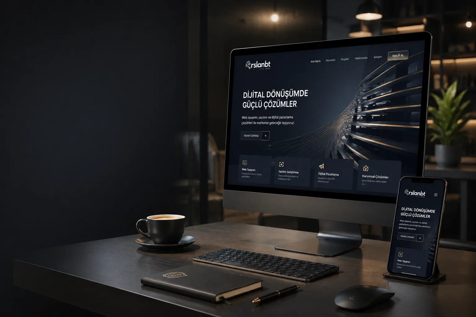 Profesyonel kurumsal web sitesi tasarımı ve yapay zeka entegrasyonu | ArslanBT Keşan