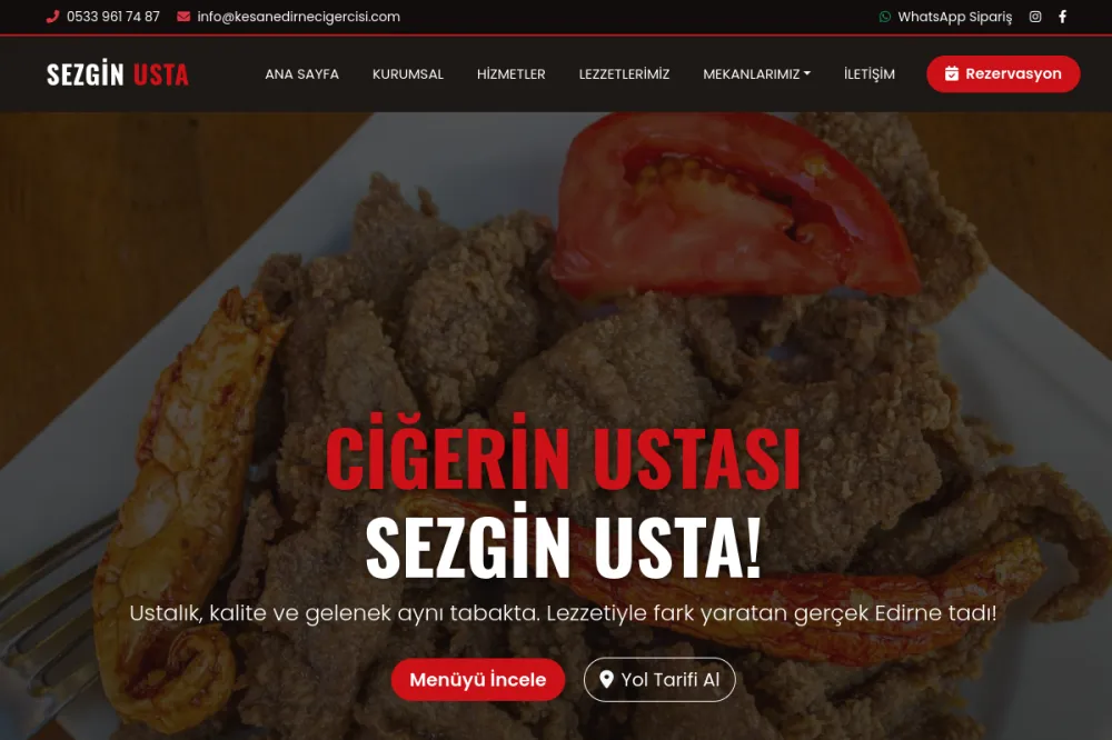 Edirne Tava Ciğeri &amp; Satır Et | Meşhur Ciğerci Sezgin Usta - Keşan